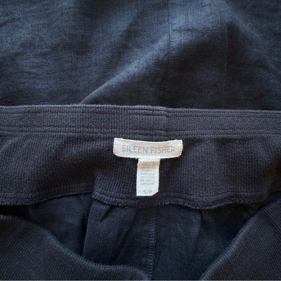 Eileen Fisher Skirt Women’s Size Small Black Elastic Waist Organic Cotton Midi - Picture 6 of 7